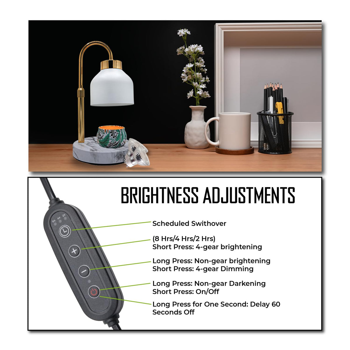 Candle Warmer Lamp with Timer & Dimmer N86688