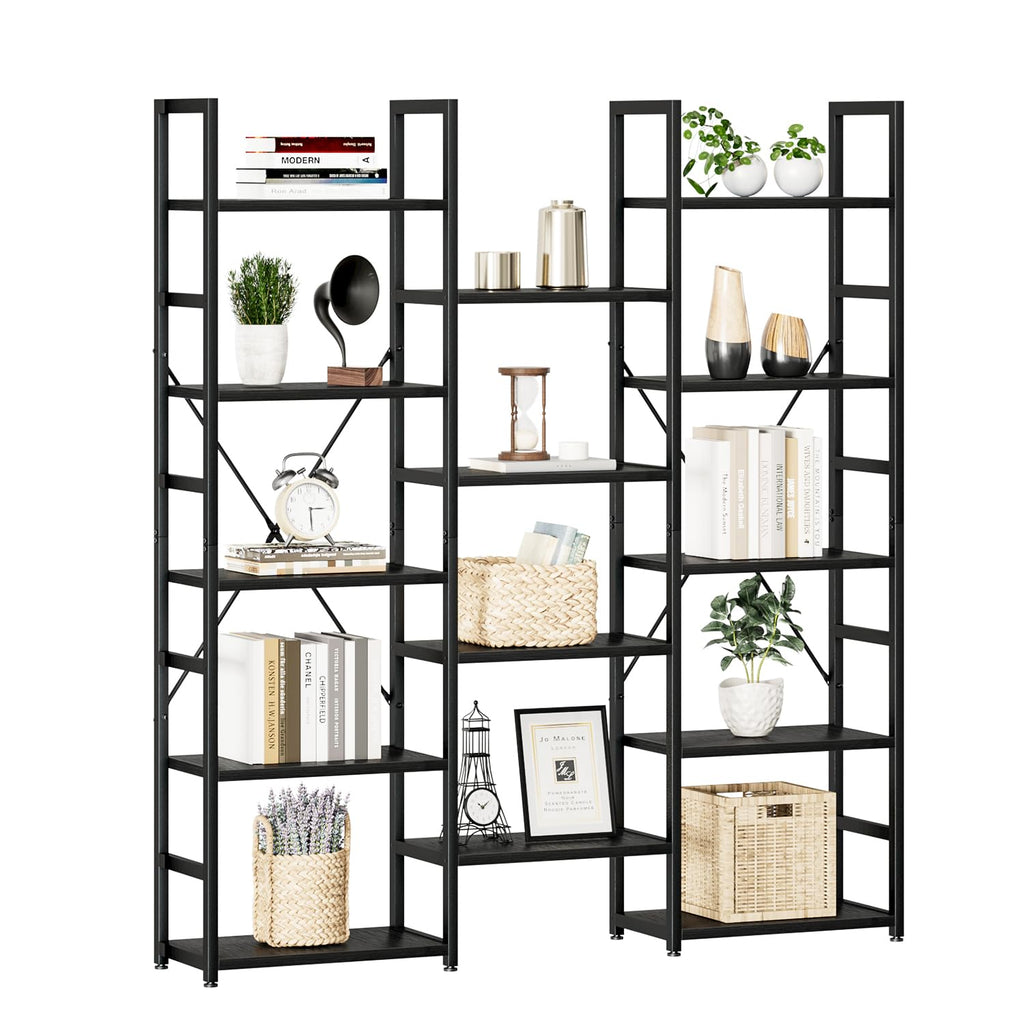 Black 5 Tier Bookshelf Y368