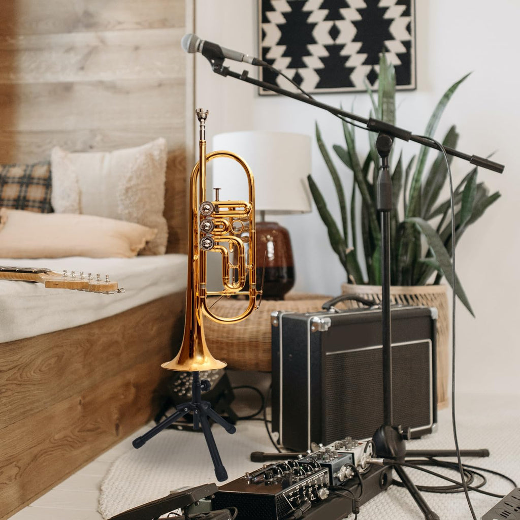 Portable Folding Trumpet Stand with Tripod Base W183
