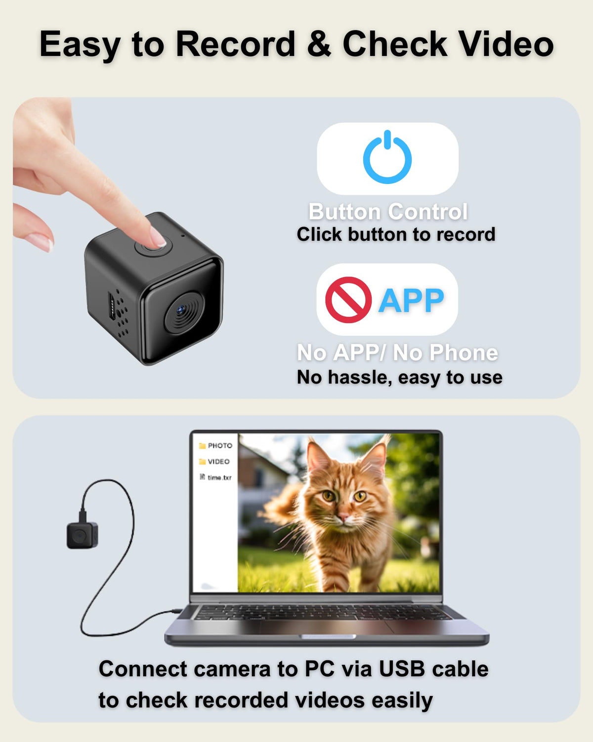 Cat Camera Collar with Tracker Tag, 1080P HD Pet POV Action Cam, Lightweight 0.7oz, Night Vision J238