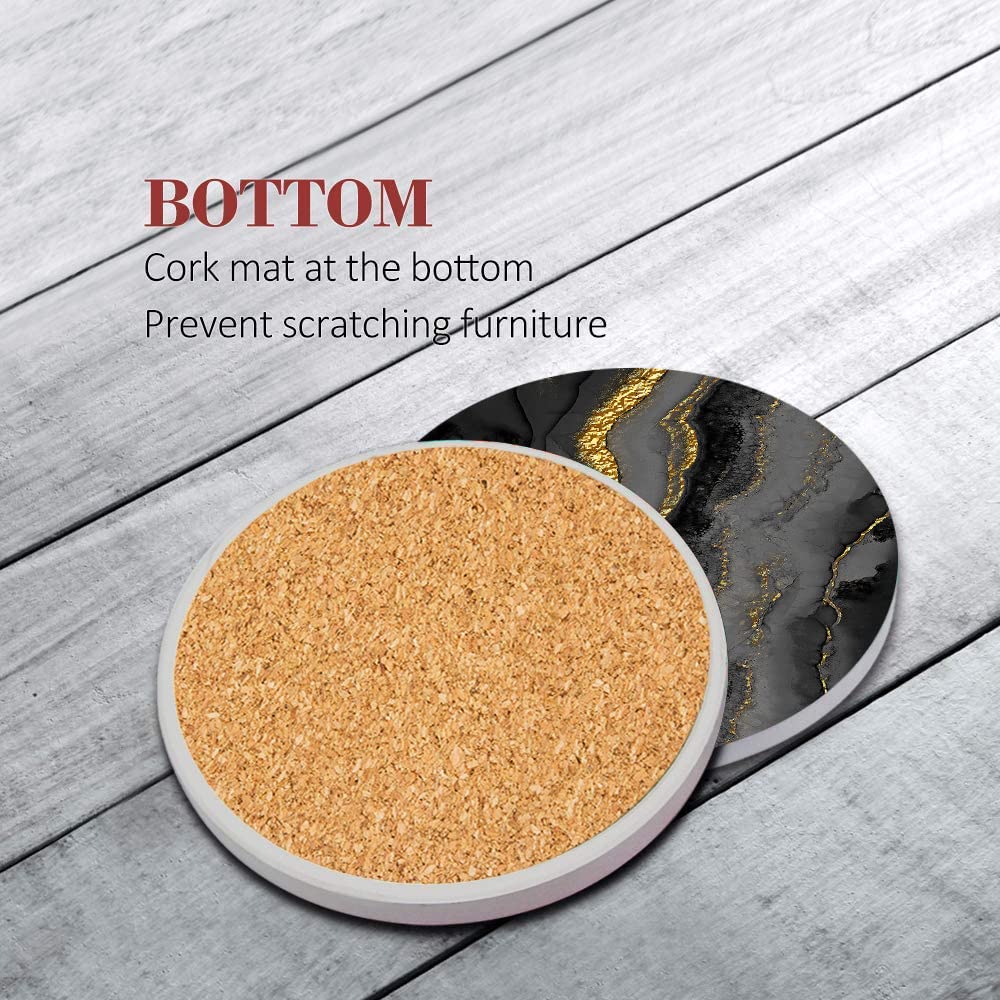 Set of 6 Ceramic Stone Coasters I2240