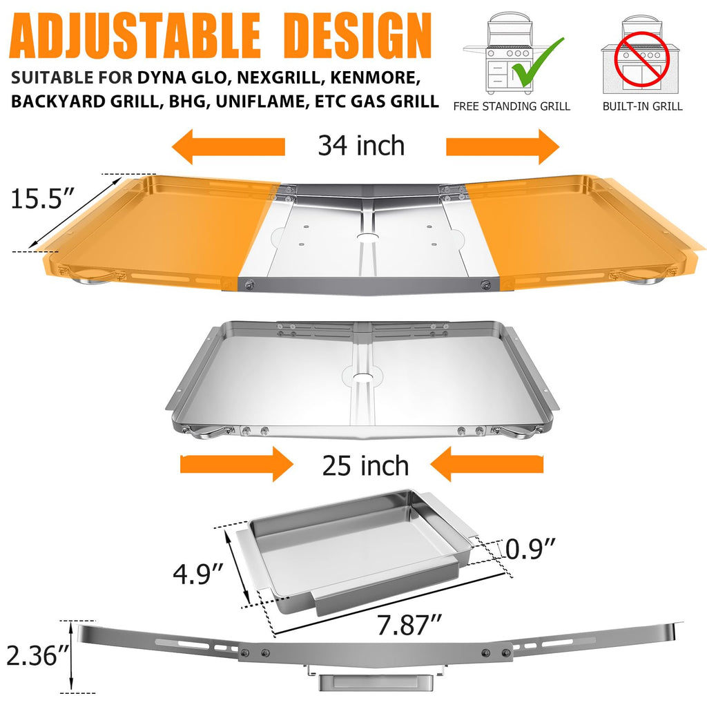 Grease Tray with Catch Pan (25-34 inch) O75091
