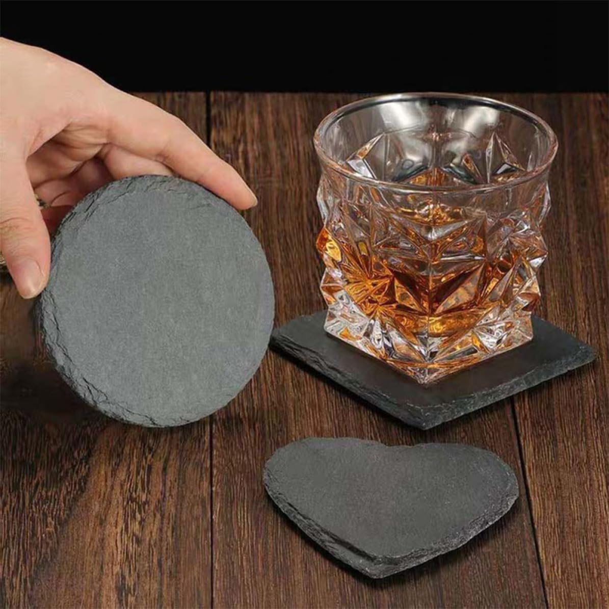 12pcs Natural Stone Cup Coaster U46656