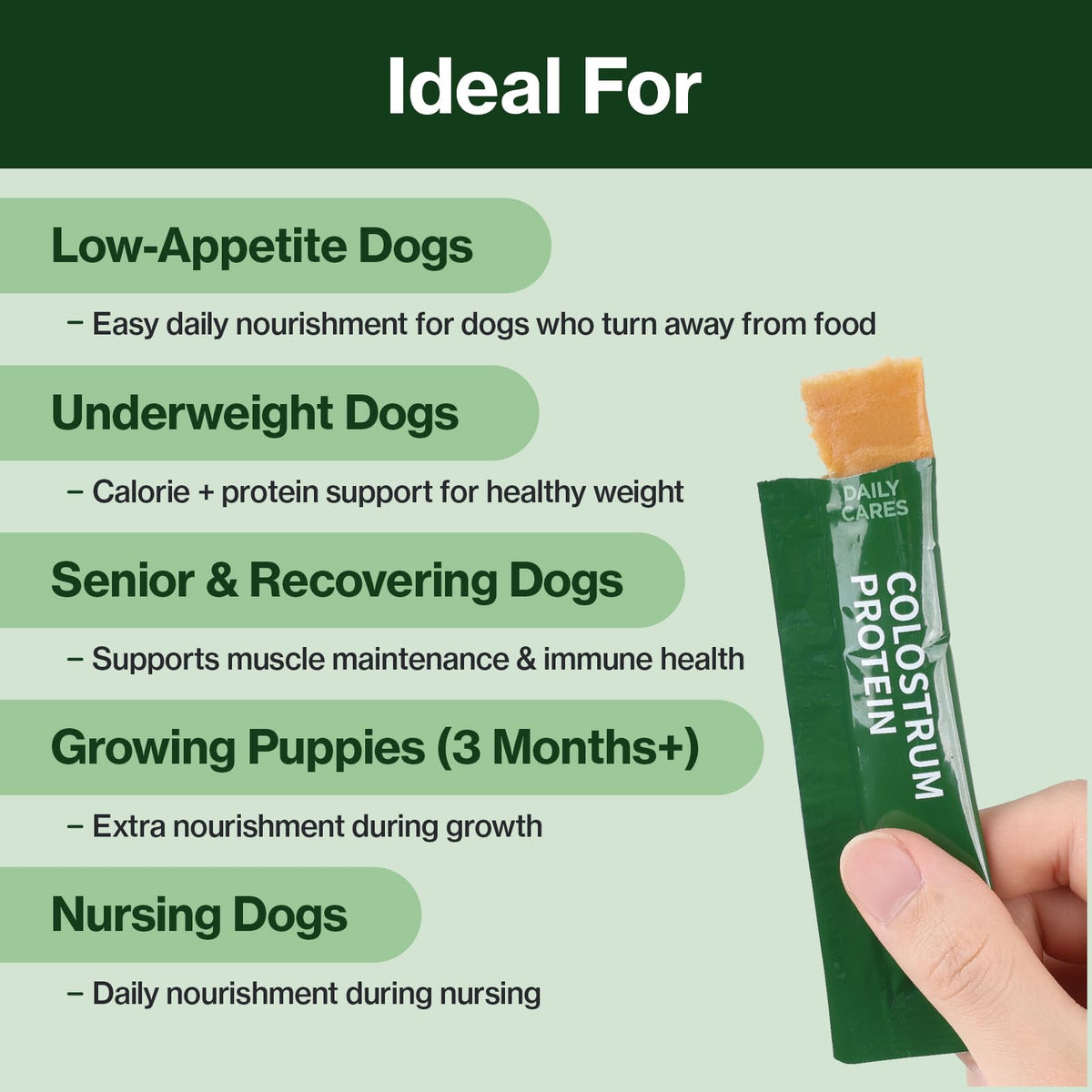 Colostrum Whey Protein Dog Supplement 30 Tubes M438