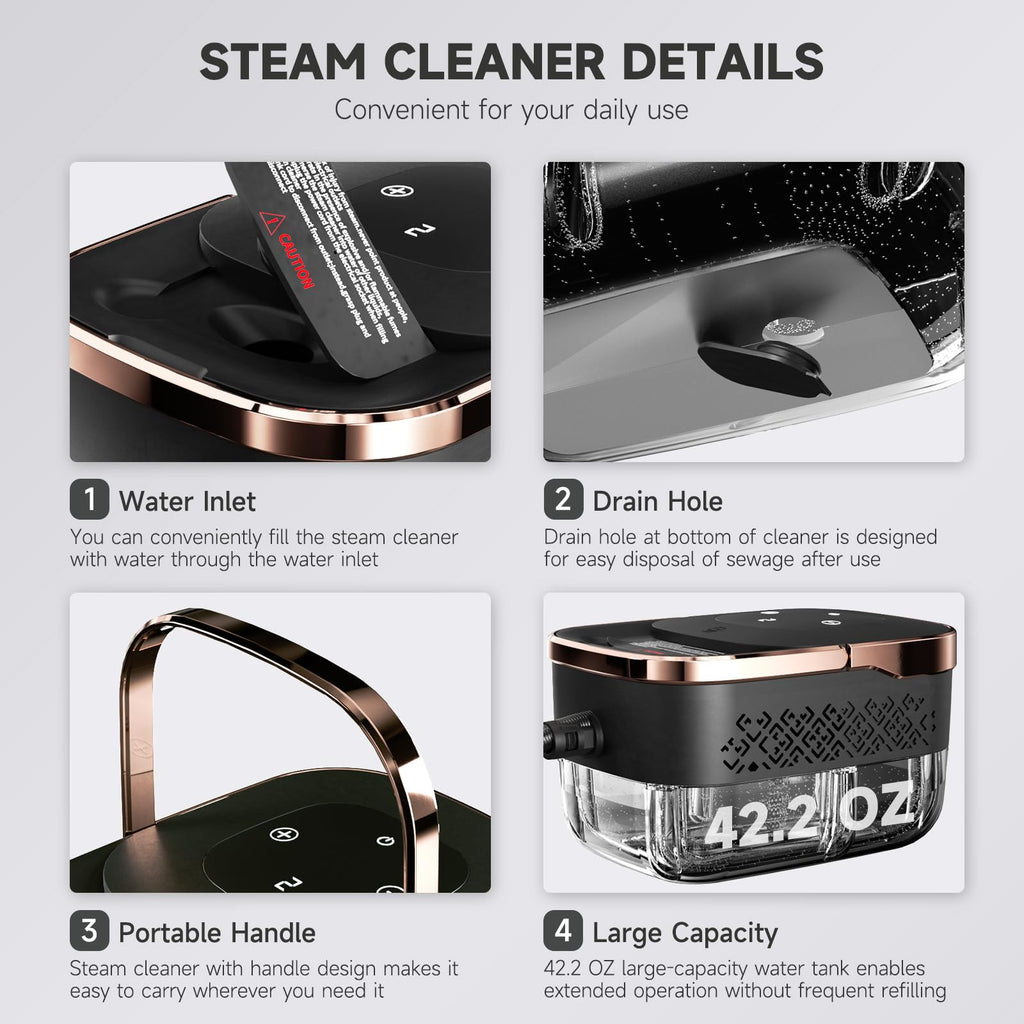 Steam Cleaner with Replacement Heads V1474