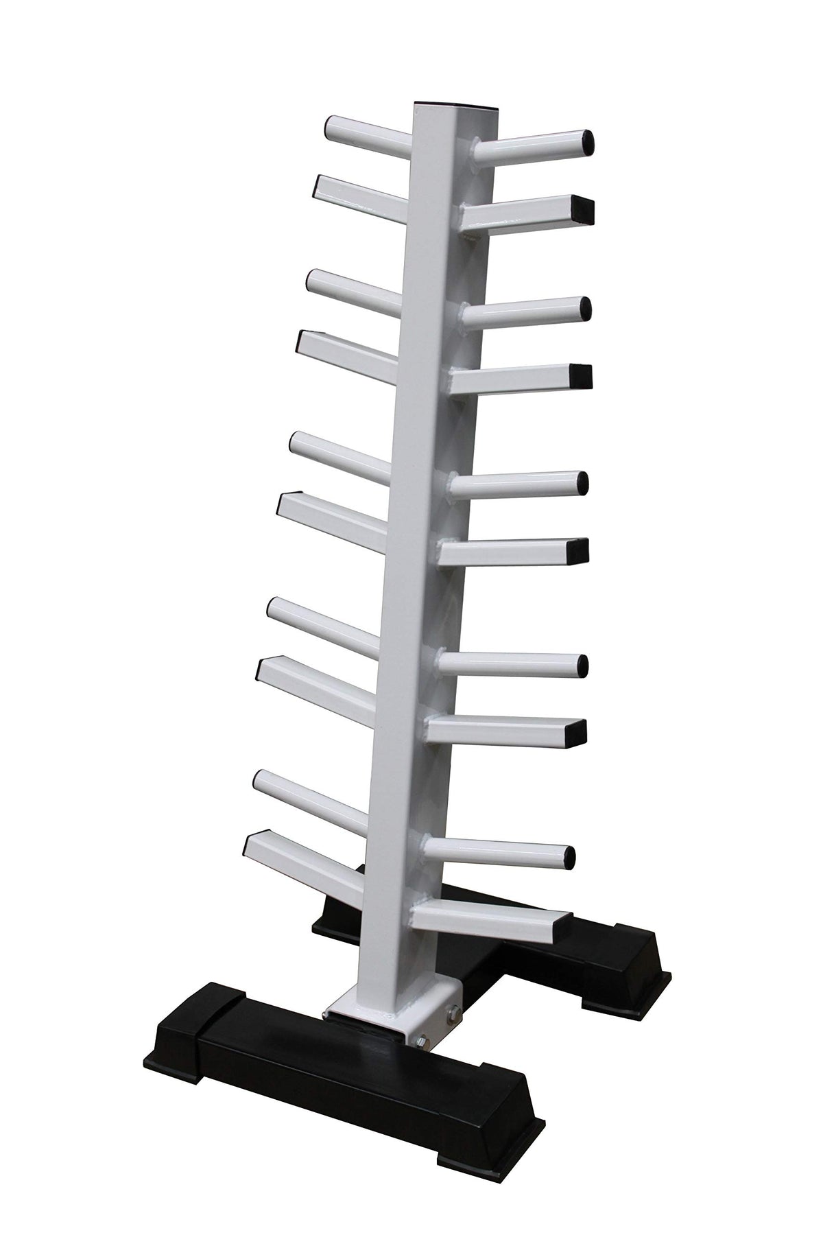 Neoprene Dumbbell Set with White Vertical Dumbbell Rack Y151059
