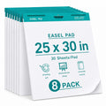25 x 30 Inch Sticky Easel Pad, 30 Sheets, 8 Pads O3286