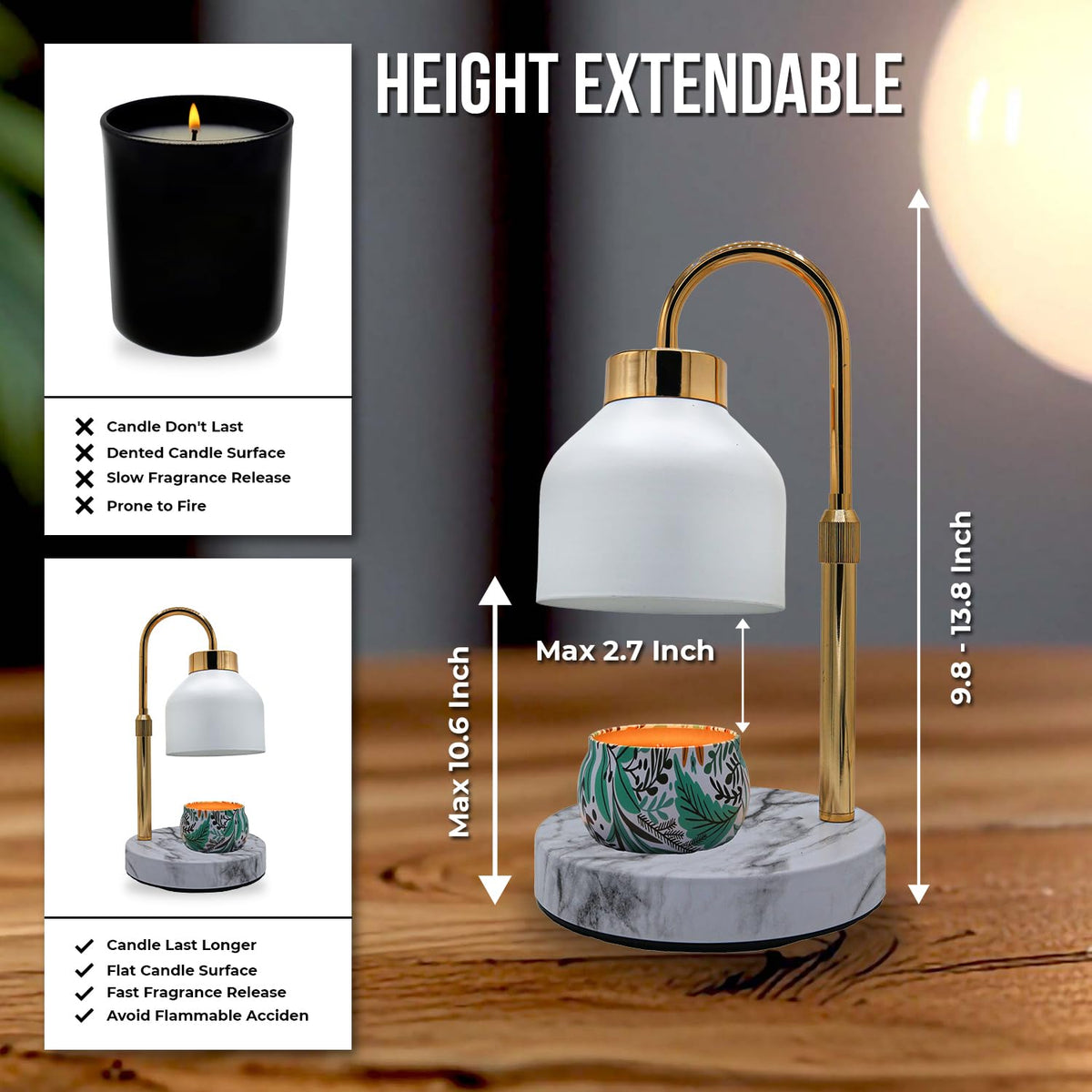 Candle Warmer Lamp with Timer & Dimmer N86688