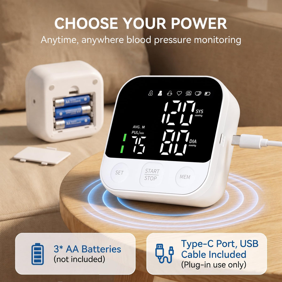 Blood Pressure Monitor Upper Arm Cuff with Storage Bag S18343