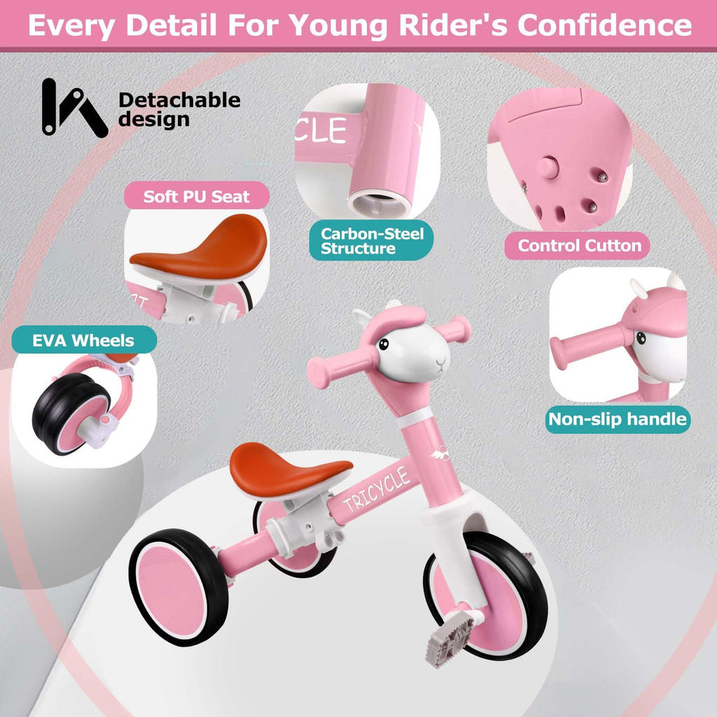 4-in-1 Kids Tricycle with Light & Music V5519