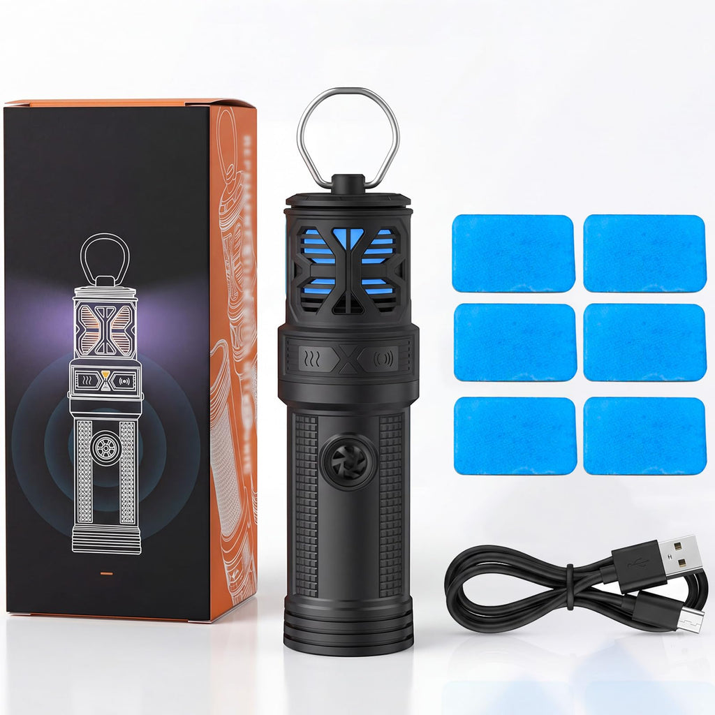 Portable Ultrasonic Mosquito Repeller with Carabiner Hook (6 Refills) L3119