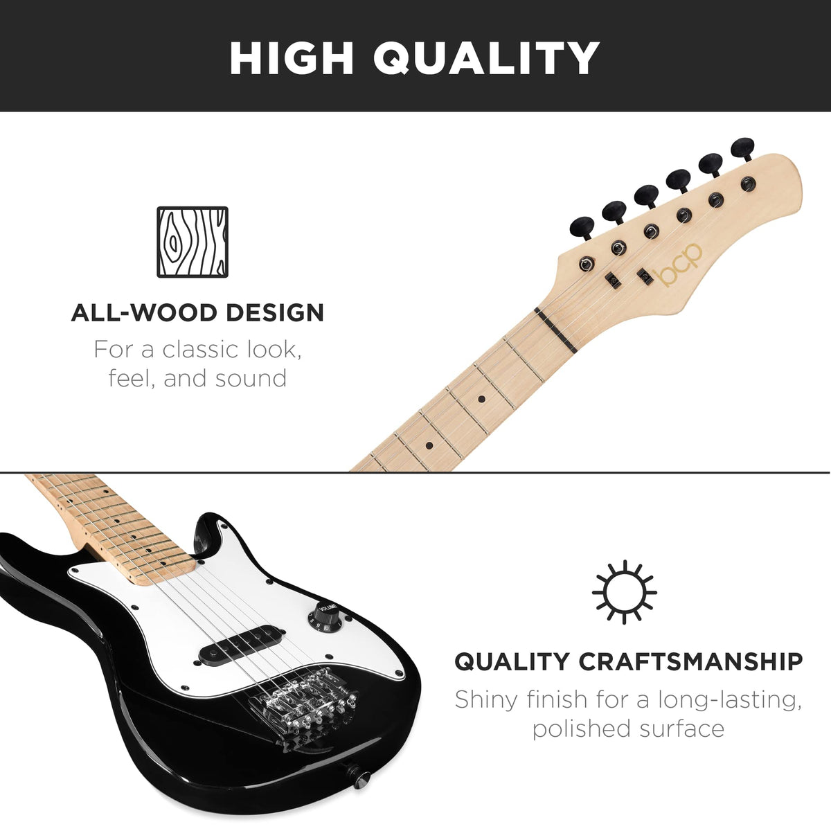 30in Kids Electric Guitar Starter Kit with Amplifier J17826