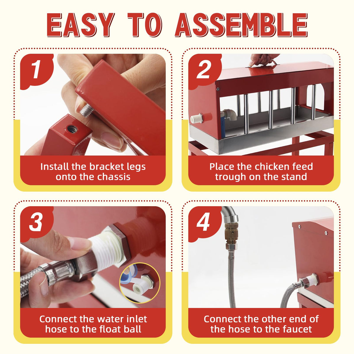 Automatic Chicken Waterer with Detachable Legs Y27085