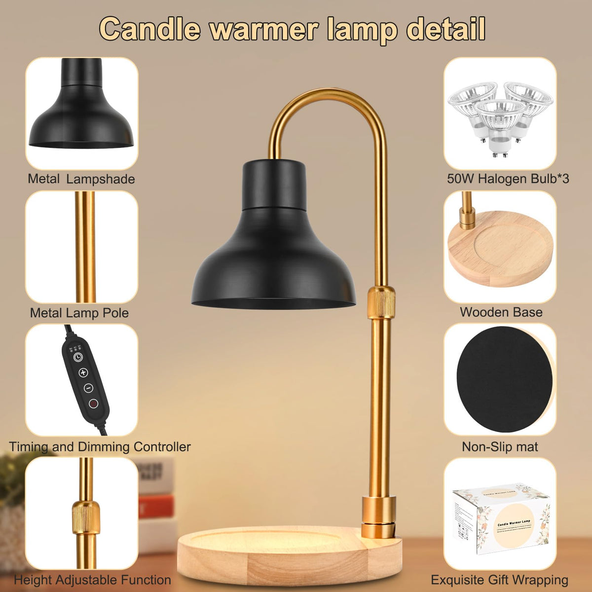 Candle Warmer Lamp with Timer & Dimmer N495897