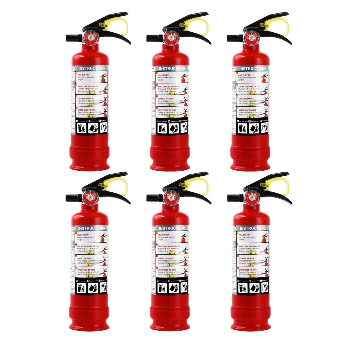 2.5 lb ABC Dry Chemical Fire Extinguishers 6-Pack P384
