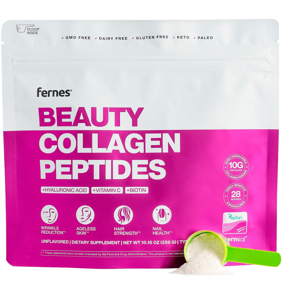 Collagen Peptides Powder 9.88 oz Unflavored X8243