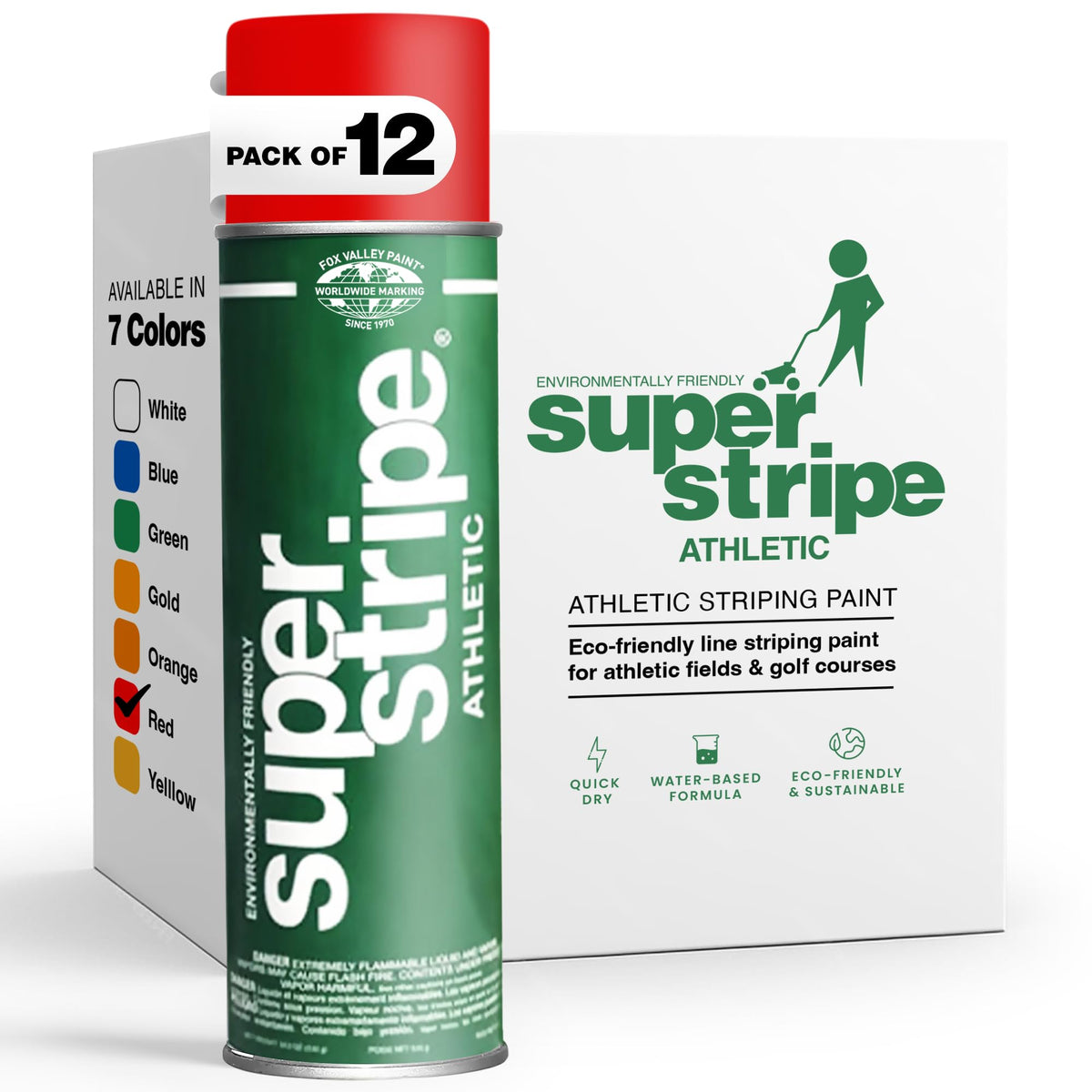 Red Field Striping Paint 18 oz Pack of 12 F521745