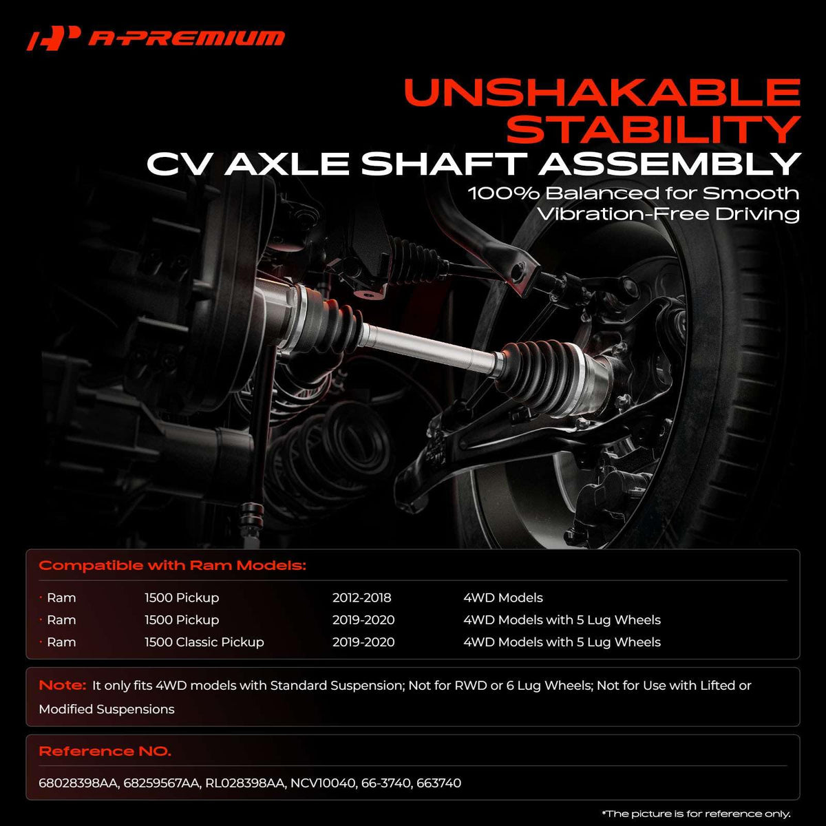 Front CV Axle Shaft Assembly Y26957