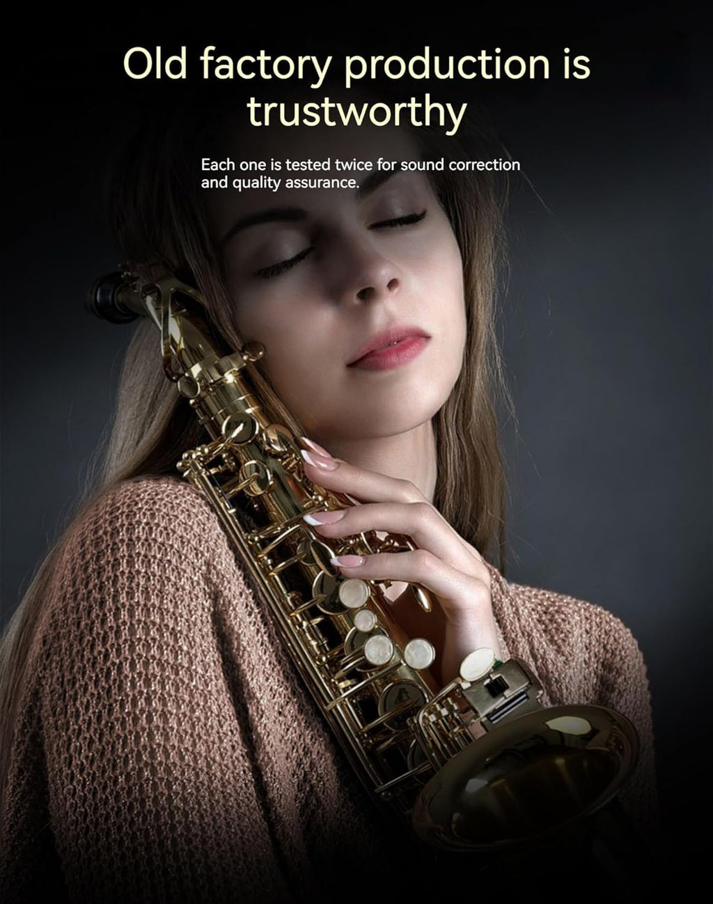 E flat Alto Saxophone with Belt Box, Whistle, Cleaning Suit Y511301