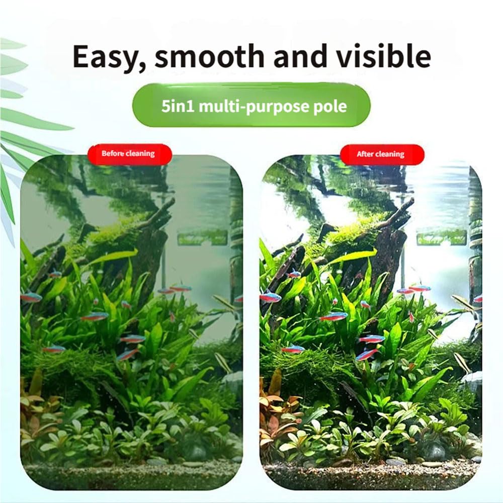 5 in 1 Aquarium Cleaning Tool Kit with Extension Handle X752