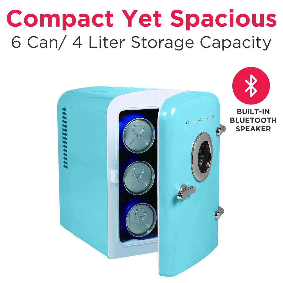 Mini Portable Compact Personal Fridge Cools & Heats, 4 Liter Capacity, Blue A908892