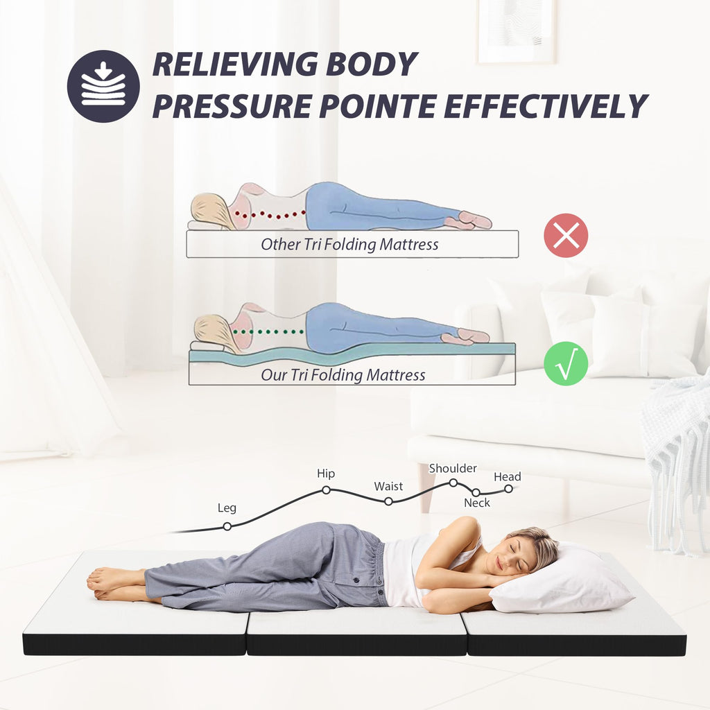 3 Inch Twin XL Tri Fold Memory Foam Mattress S98703