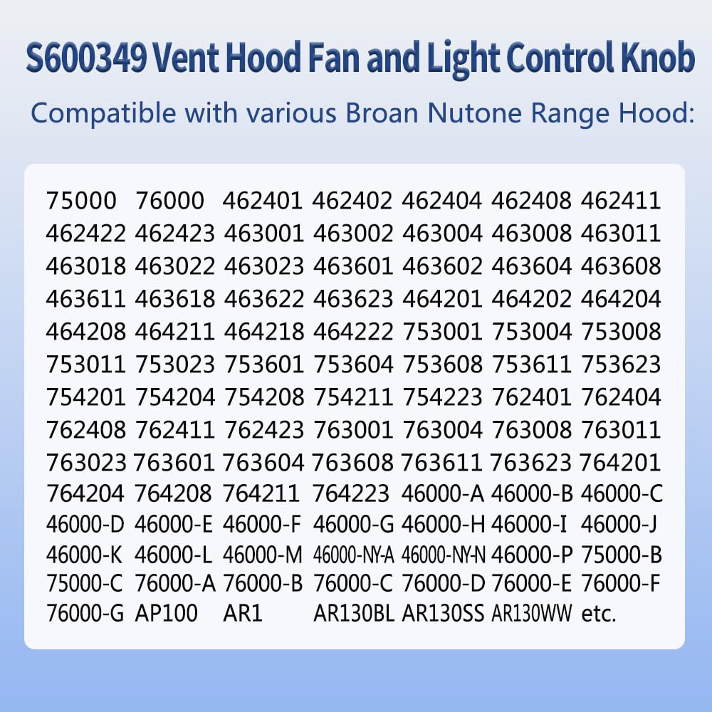 White Range Hood Knob 2Pcs Y291