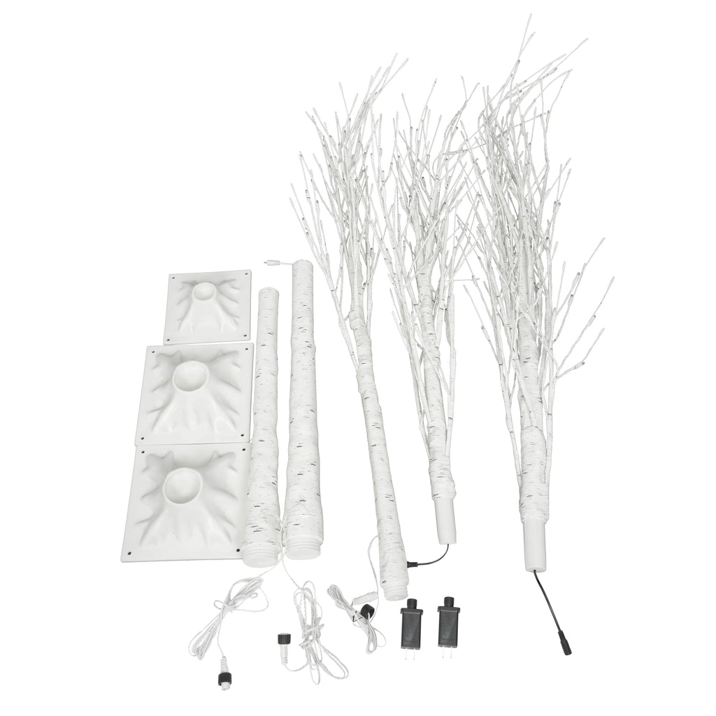 White Birch Tree Set with 246 LED Lights S812022