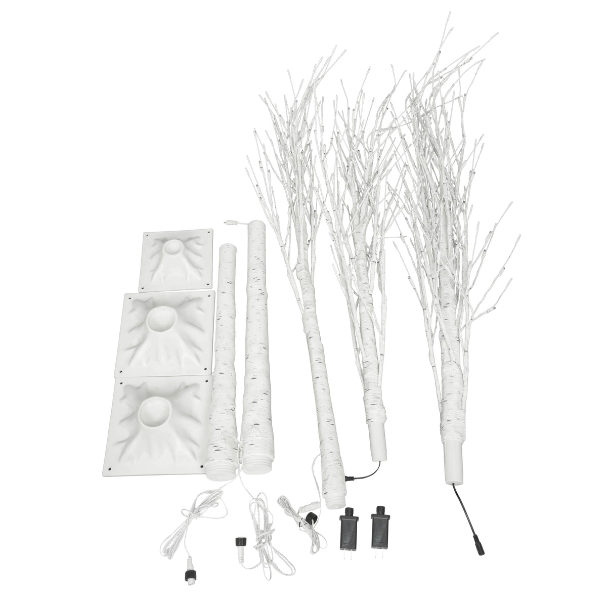 White Birch Tree Set with 246 LED Lights S812022