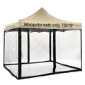 10x10 Black Replacement Mosquito Netting Sidewall Screen with Zipper I285044