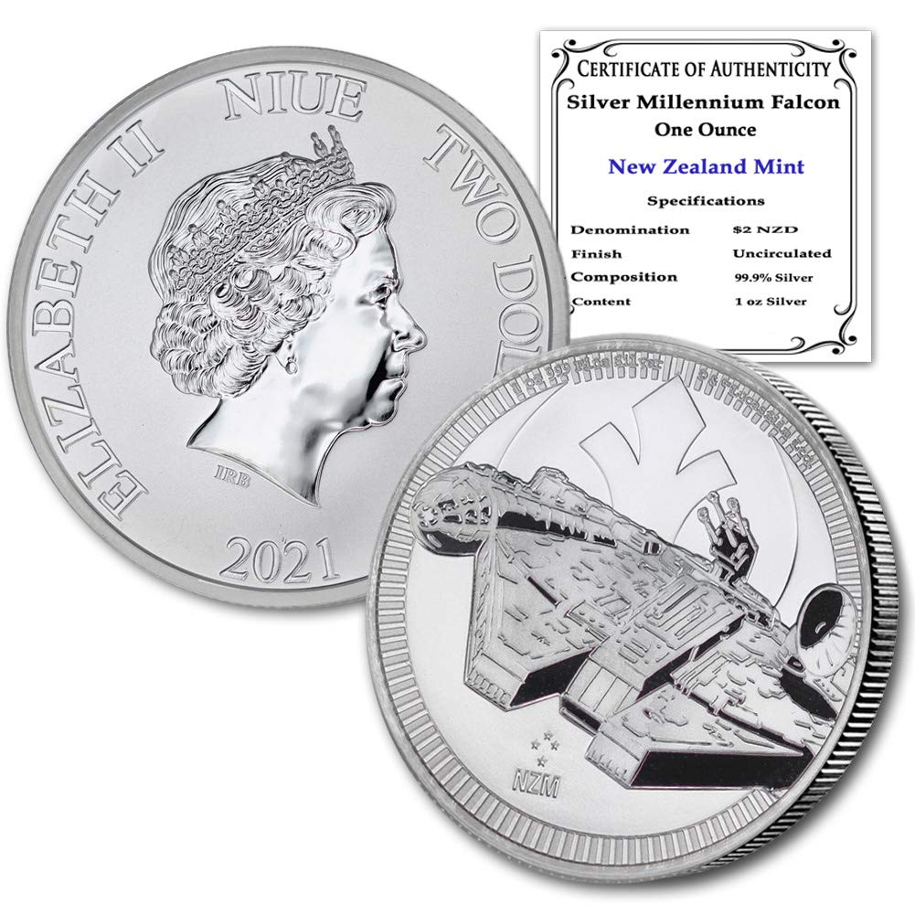 1 oz Silver Star Wars Millennium Falcon $2 K462