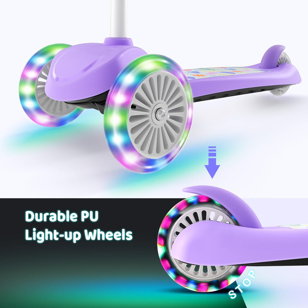 Kids 3-Wheel Scooter with Light-Up Wheels X565