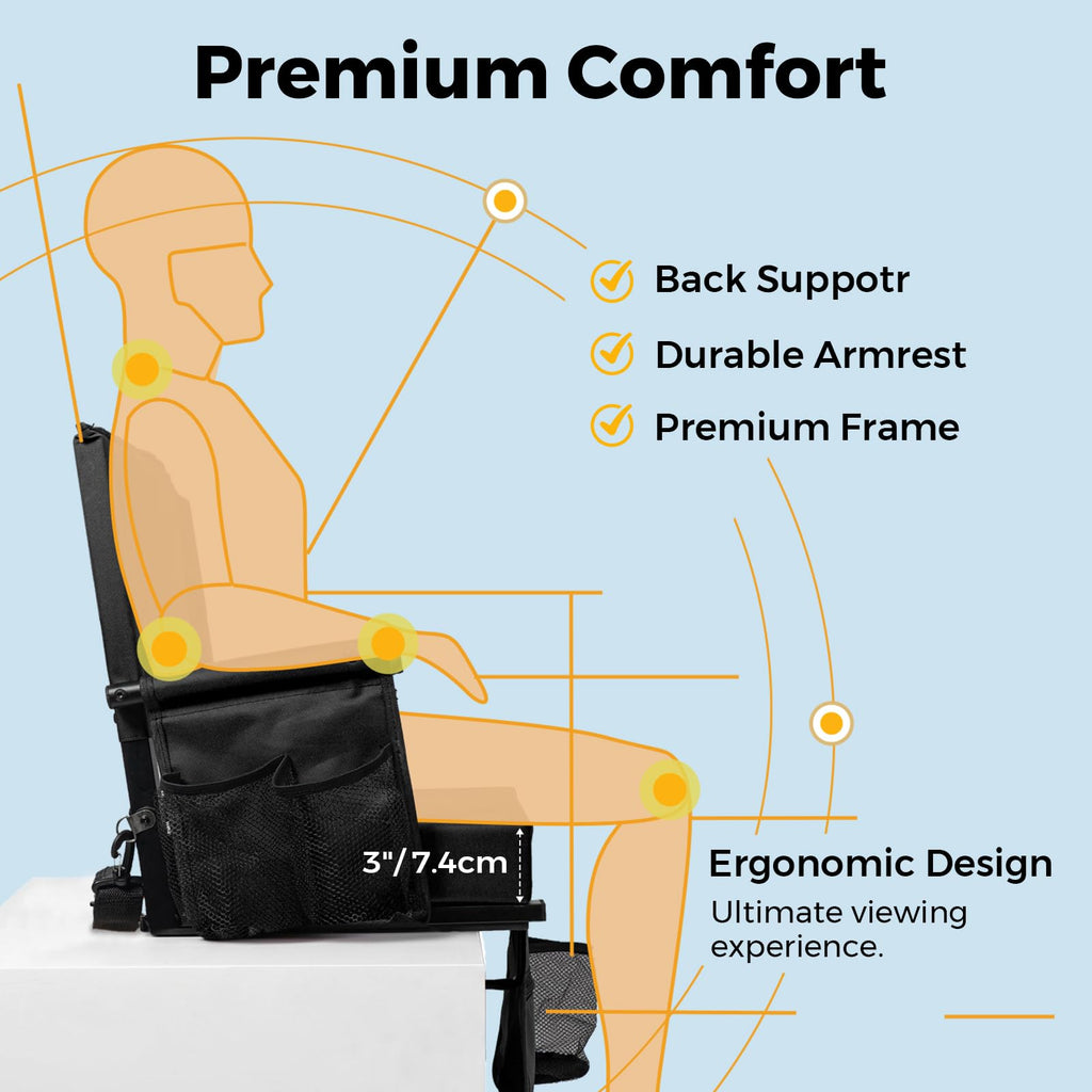 Bleacher Chair with Back & Cushion C38347