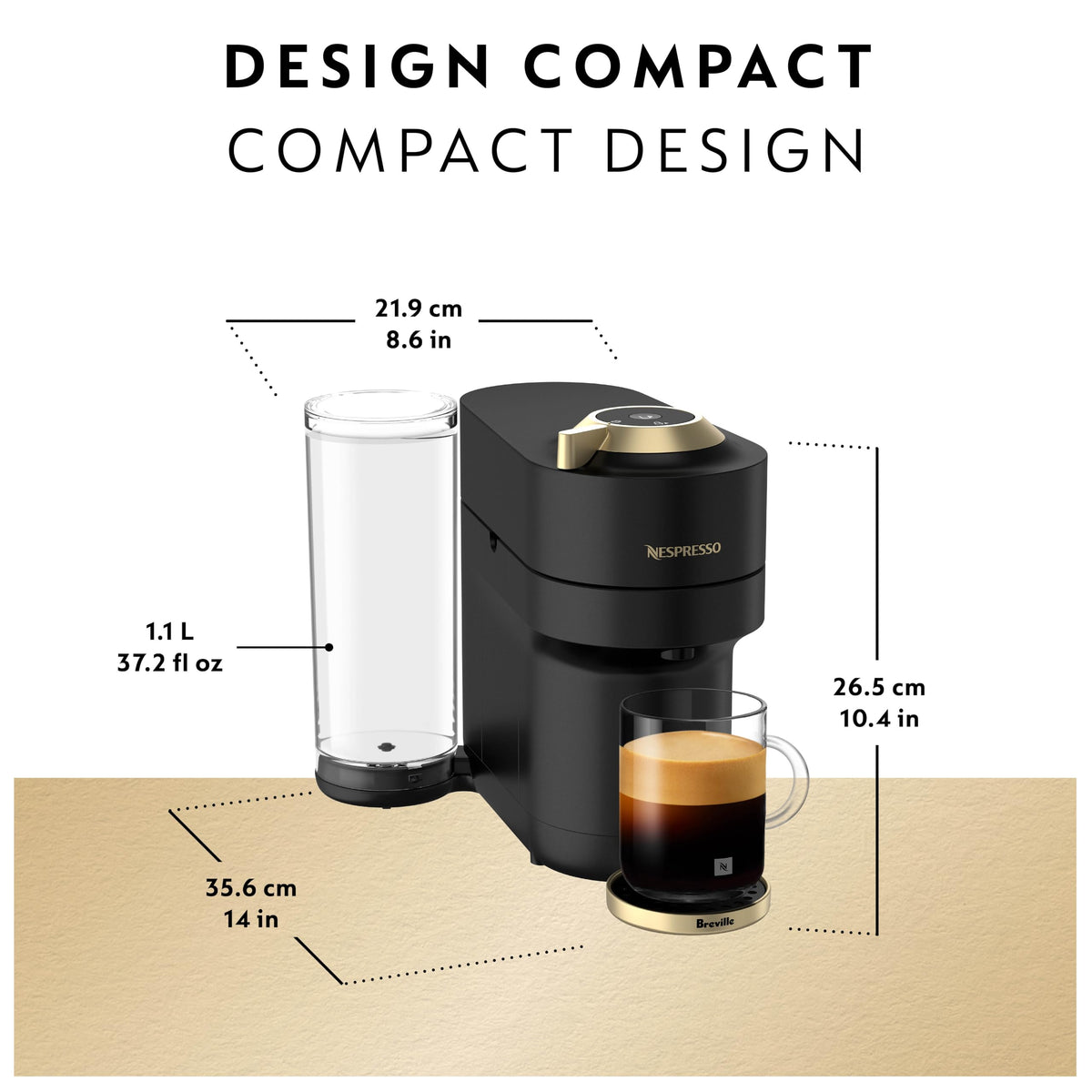 Black & Gold Coffee & Espresso Maker L1604