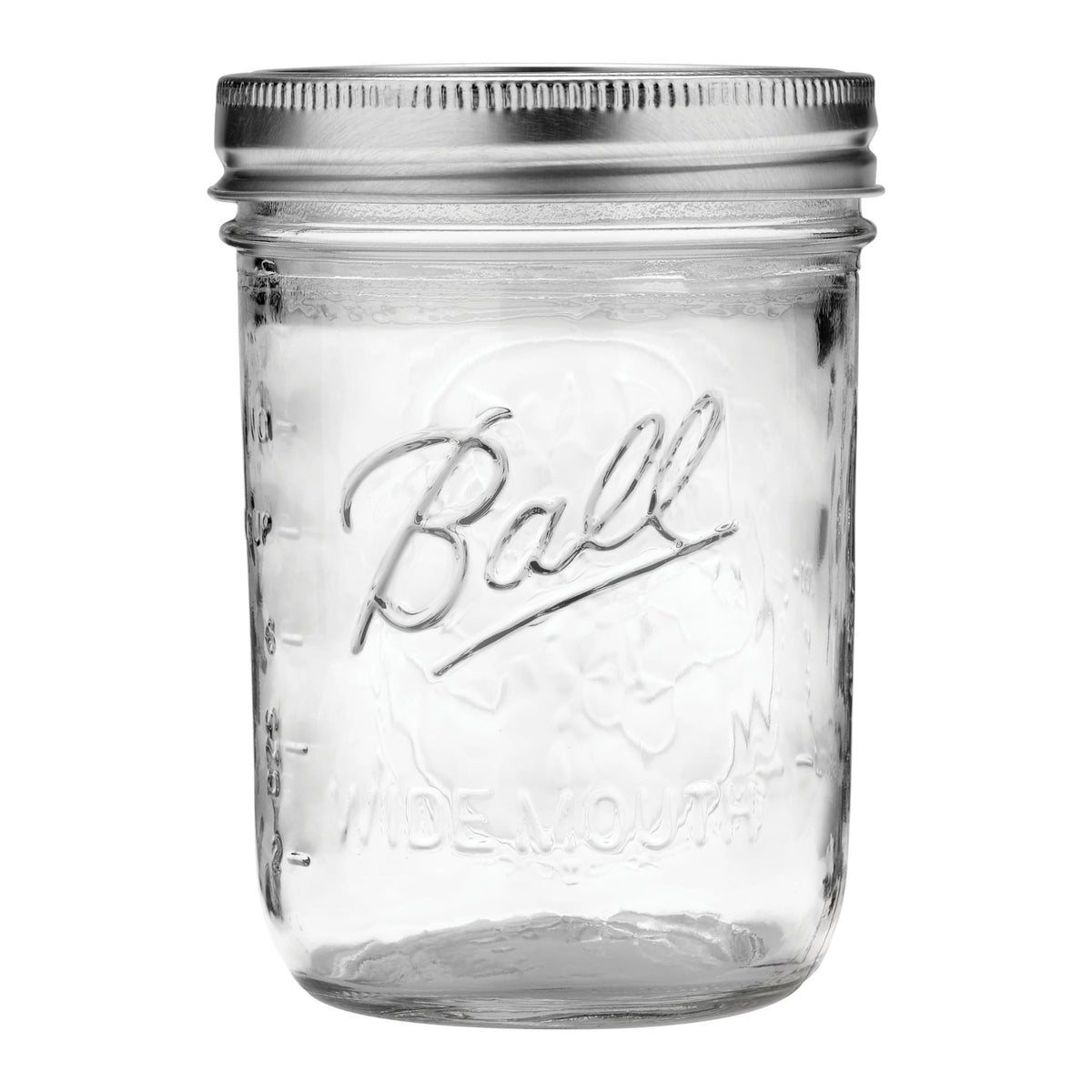 8 Glass Clear Jars with Lids & Bands I800