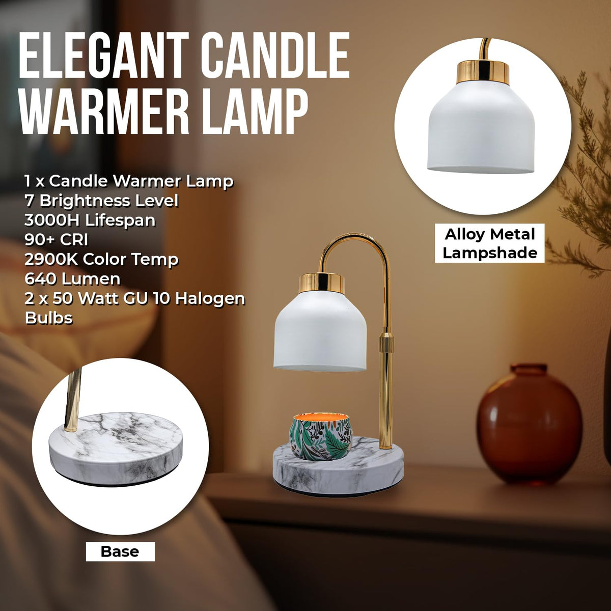 Candle Warmer Lamp with Timer & Dimmer N86688
