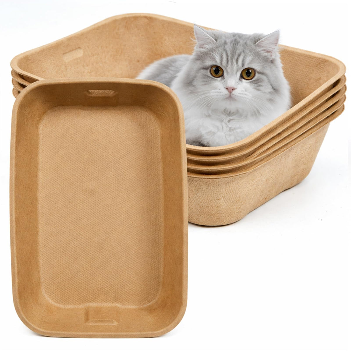 15 Pack Disposable Cat Litter Box Large A684835