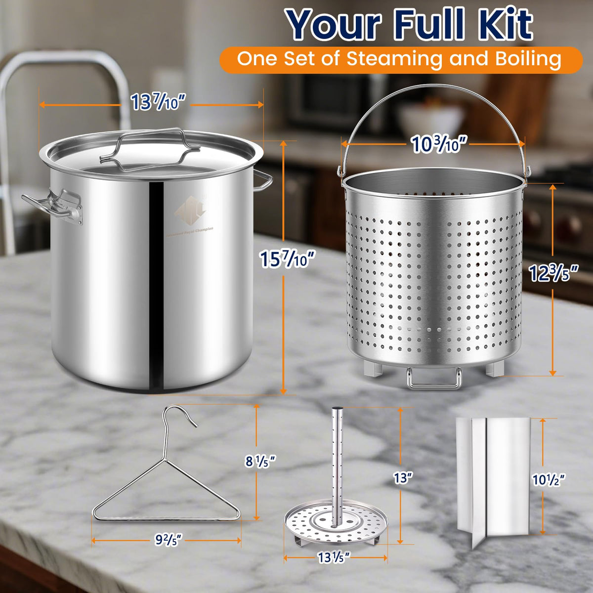 40QT Seafood Boil Pot with Propane Burner Set U49253