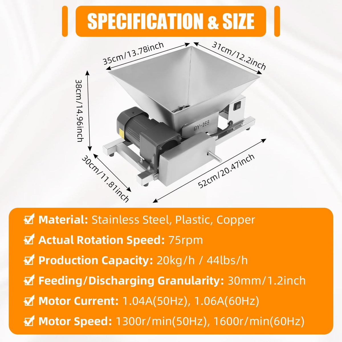 4L Stainless Steel Electric Fruit Crusher U30813