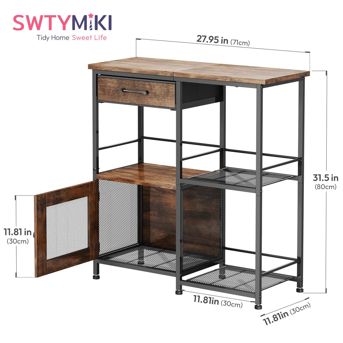 Coffee Bar Cabinet with Drawers K309646