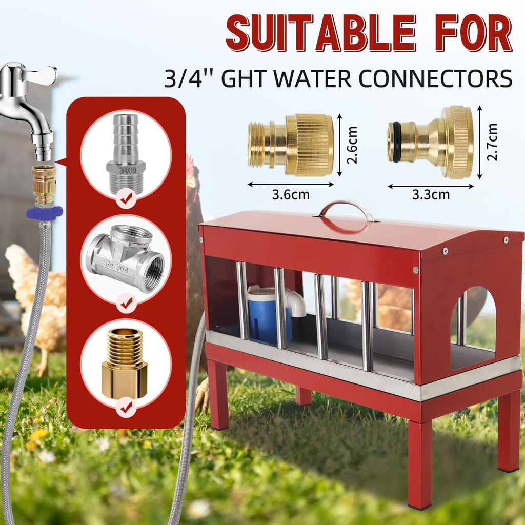 Automatic Chicken Waterer with Detachable Legs Y27085