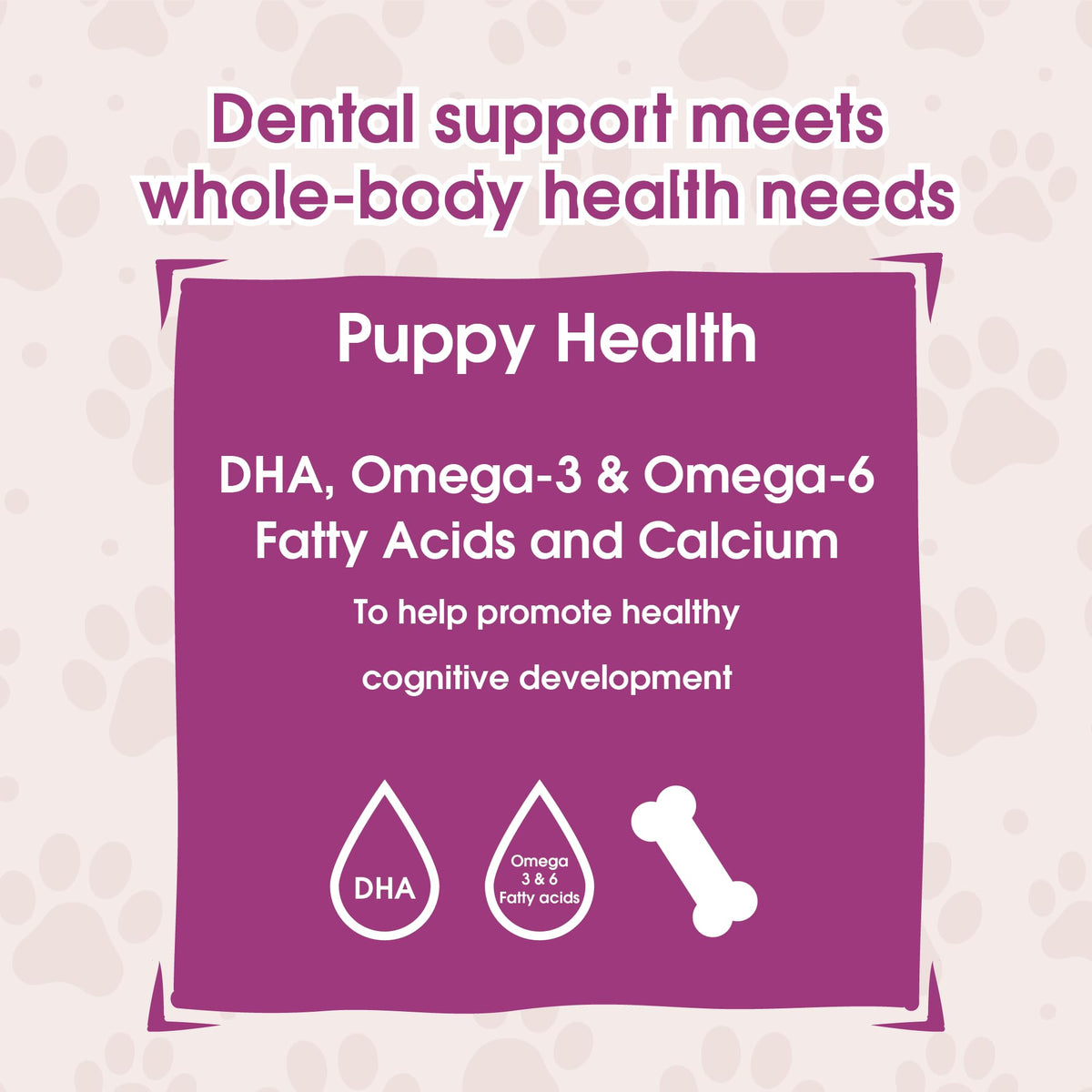 Grain-Free Dental Chew Sticks for Puppies, 6.2 oz N652