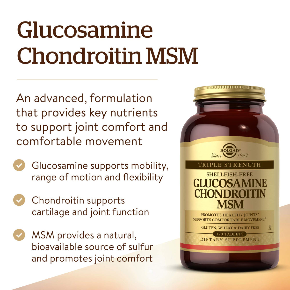 120 Tablets Glucosamine Chondroitin MSM J840414