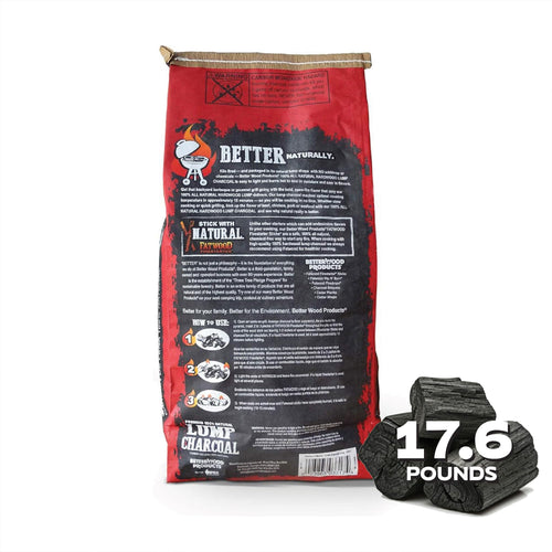 100% All Natural Hardwood Lump Charcoal 17.6 Pounds T331501