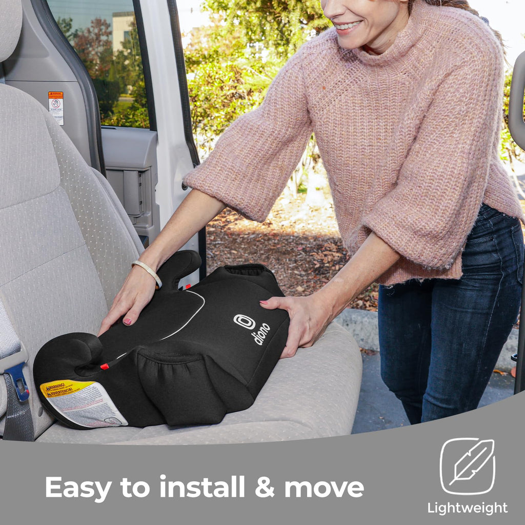 Black Backless Booster Car Seats, Pack of 2 E54284