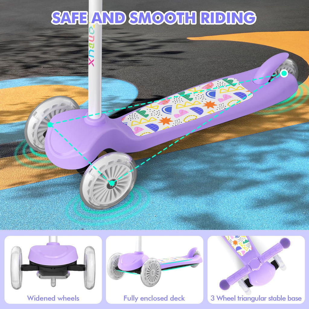 Kids 3-Wheel Scooter with Light-Up Wheels X565