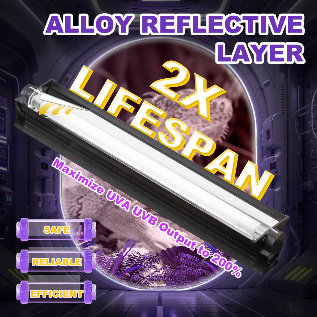 39W T5 HO UVB Fluorescent Reptile Light Combo Kit X60307