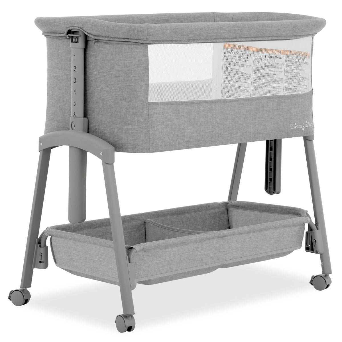 Foldable Portable Bassinet - Gray W241819