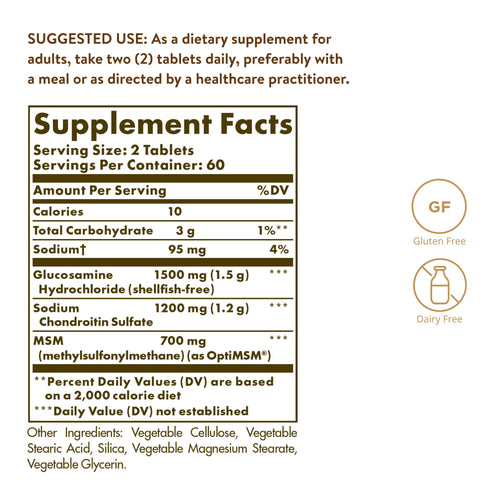 120 Tablets Glucosamine Chondroitin MSM J840414