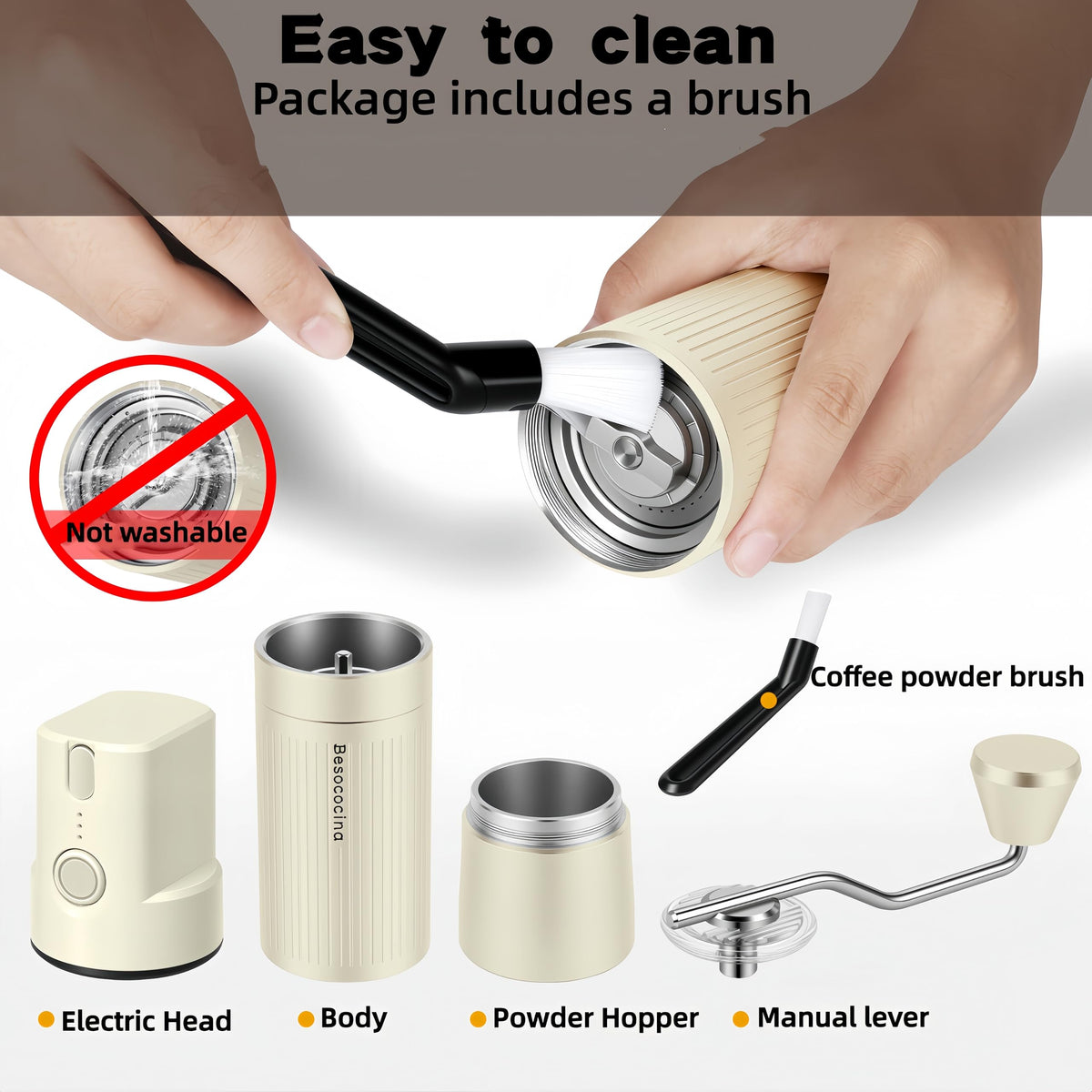 Manual & Electric Burr Coffee Grinder G39103